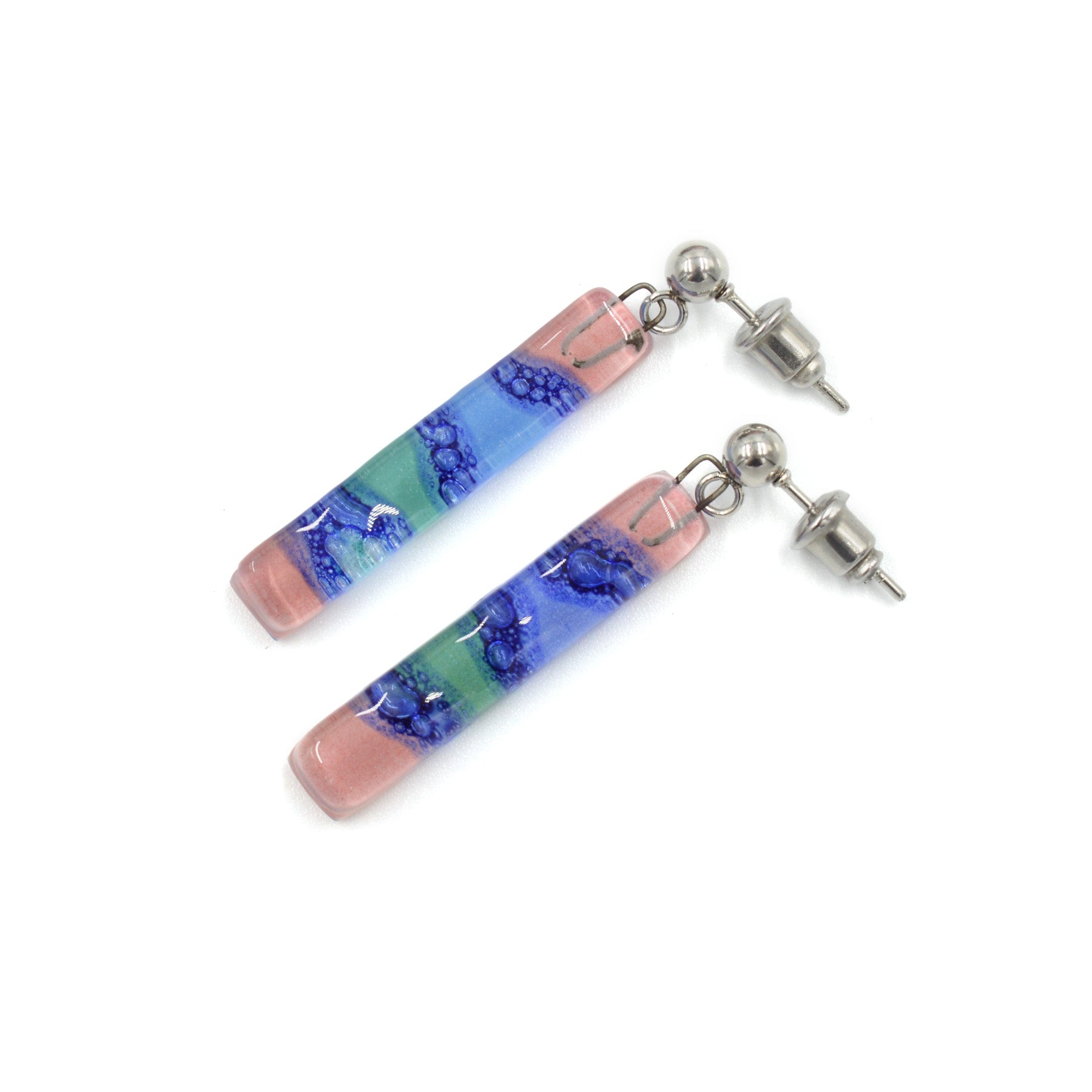 BOUCLES D’OREILLES VERRE FUSIONNÉ