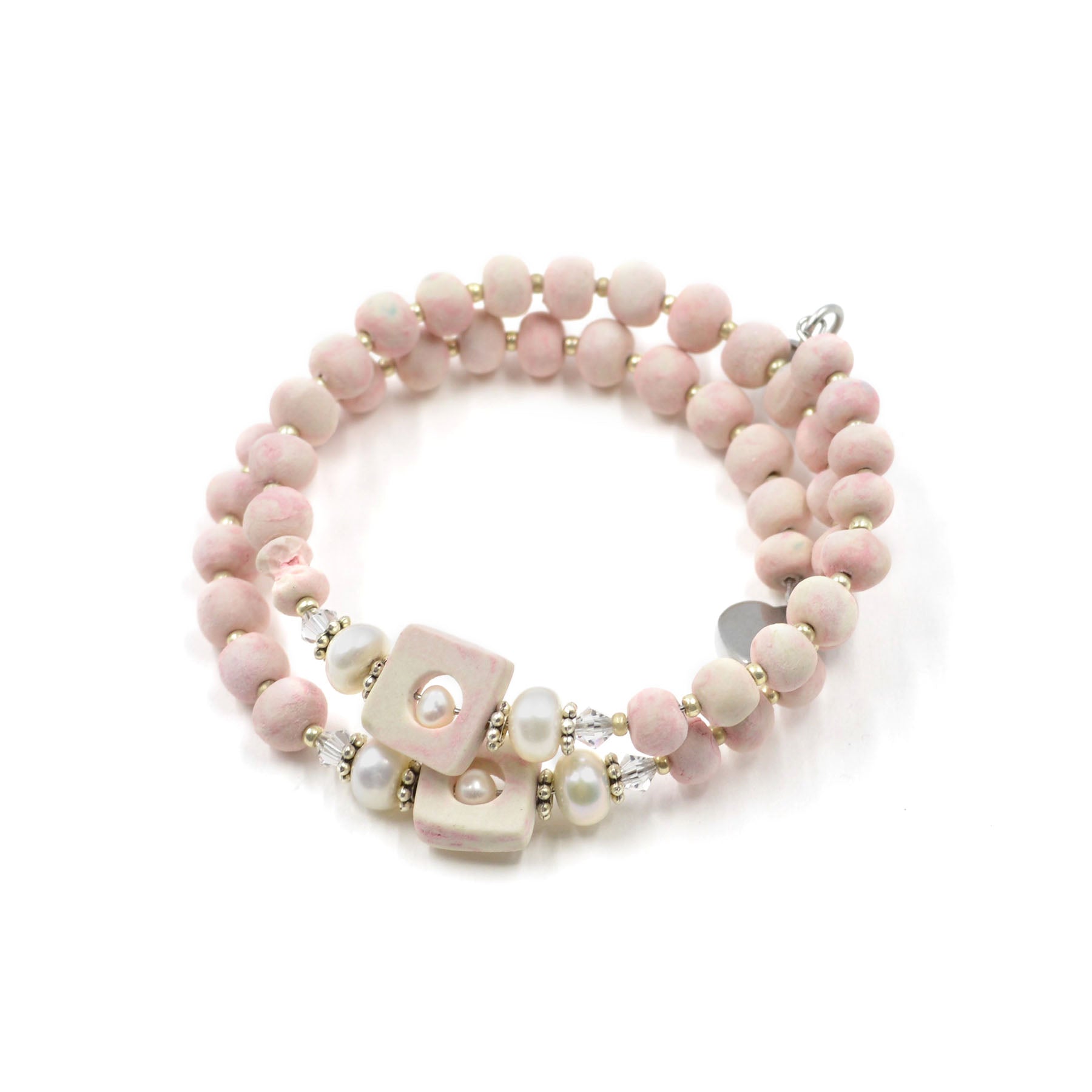 BRACELET EN PORCELAINE ROSE