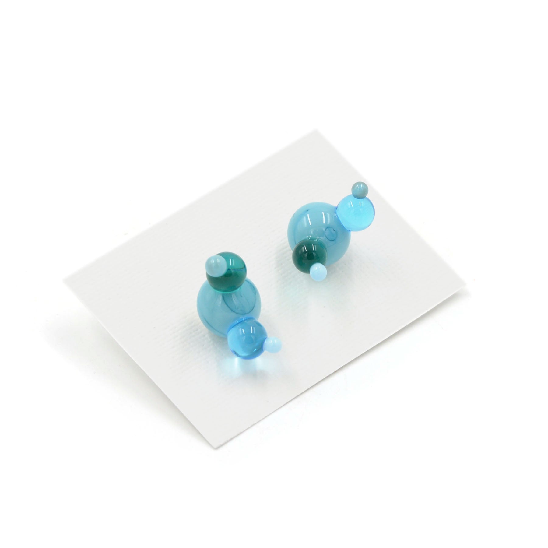 BOUCLES D'OREILLES EN VERRE COULEURS VARIÉES