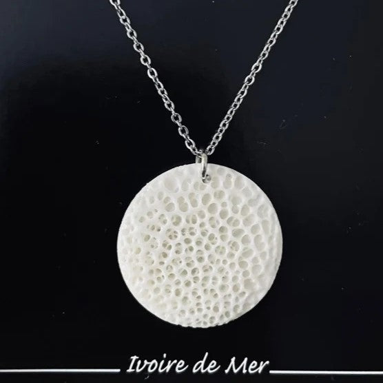 COLLIER IVOIRE DE MER - Pleine lune