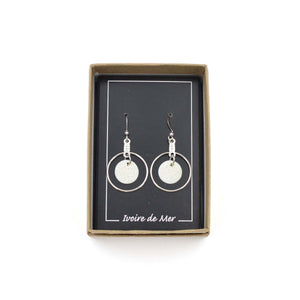 BOUCLES D'OREILLES IVOIRE DE MER