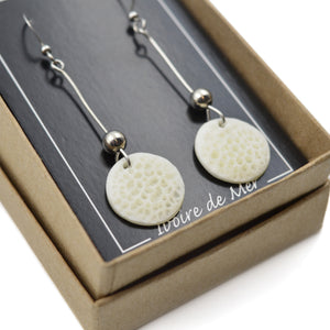 BOUCLES D'OREILLES IVOIRE DE MER - LUNATIQUE